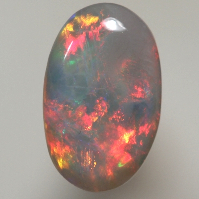 SOLID SEMI BLACK OPAL Bright red and neon orange